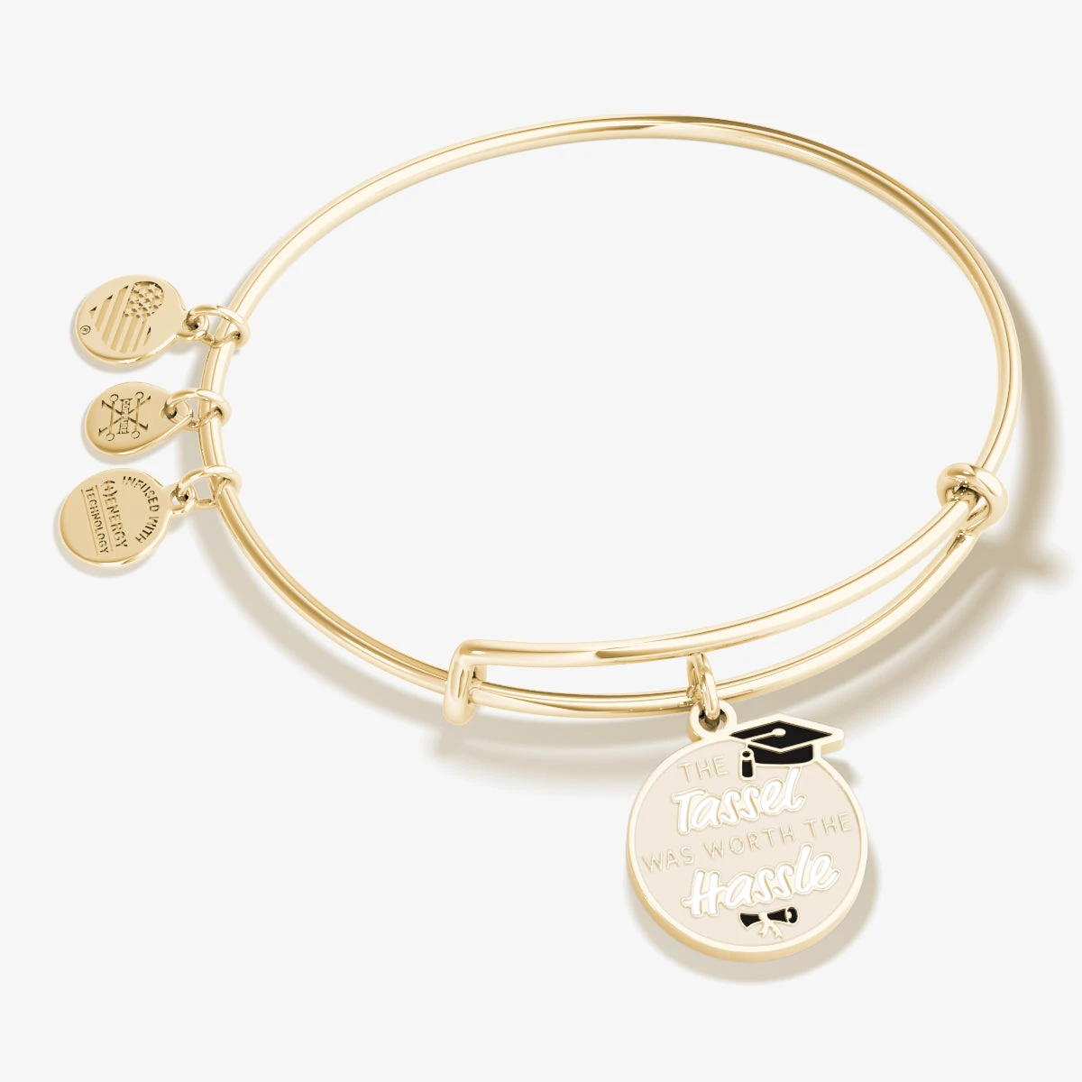 'The Tassel Was Worth The Hassle' Graduation Charm Bangle 5 'The Tassel Was Worth The Hassle' Graduation Charm Bangle - Image 3