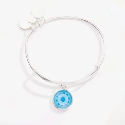 Throat Chakra Charm Bangle Bracelet
