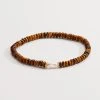 Tiger's Eye And Pearl Stretch Bracelet -Alex And Ani Bracelets Shop tigers eye and pearl stretch bracelet A22TEPSTSG