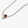 Tiger's Eye Gemstone Cord Necklace 2 Tiger's Eye Gemstone Cord Necklace -Alex And Ani Bracelets Shop tigers eye gemstone cord necklace AA670922SG STONE