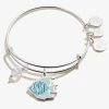 Tropical Fish Duo Charm Bangle 1 Tropical Fish Duo Charm Bangle -Alex And Ani Bracelets Shop tropical fish duo charm bangle silver front A21EBTSDSS