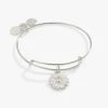 White Daisy Charm Bangle Bracelet 1 White Daisy Charm Bangle Bracelet -Alex And Ani Bracelets Shop white daisy charm bangle bracelet AA747423SS