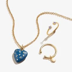 Wish Upon A Star Necklace + Ring Set 11 Wish Upon A Star Necklace + Ring Set -Alex And Ani Bracelets Shop wish upon a star necklace ring set front A21SETWUSG