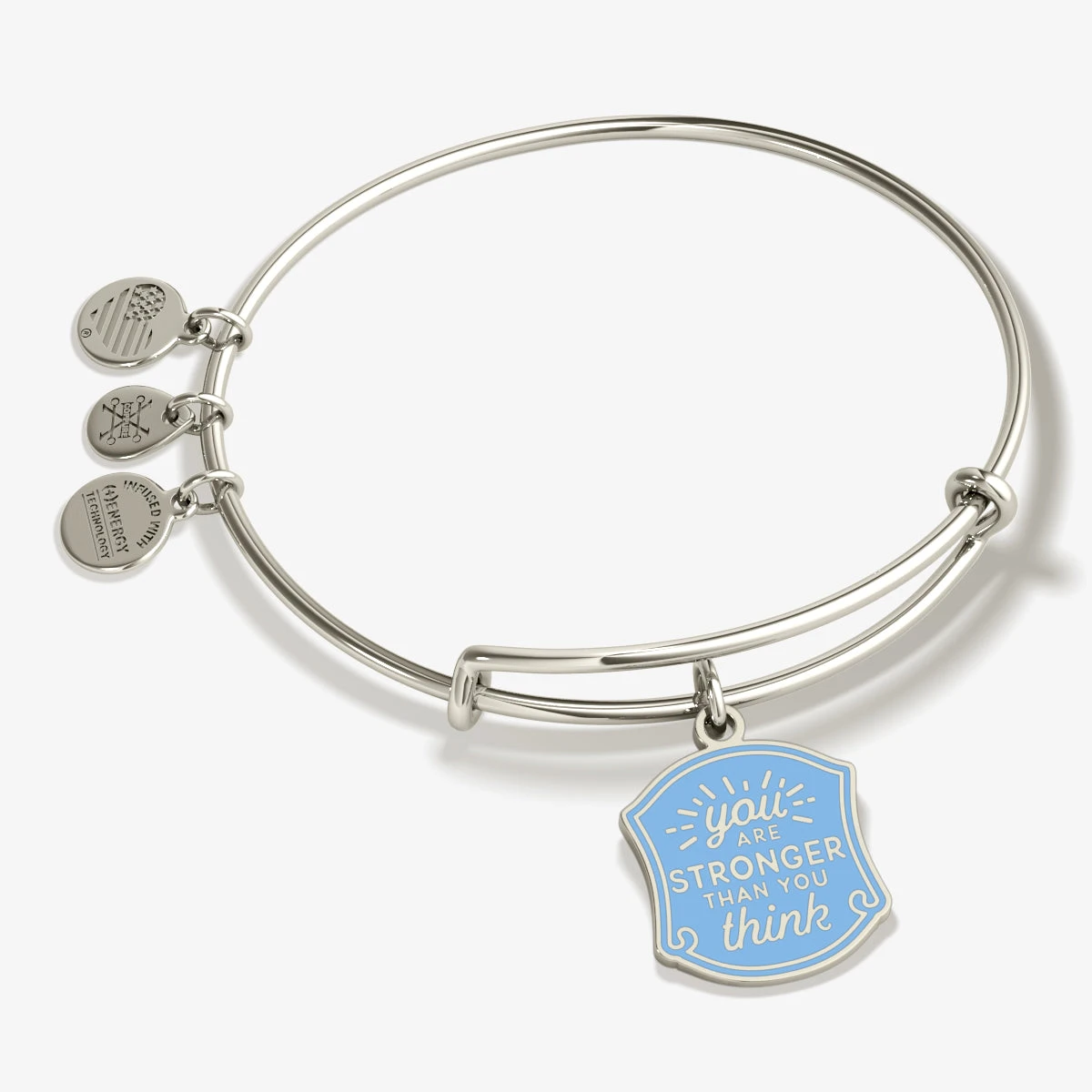'You Are Stronger Than You Think' Charm Bangle Bracelet 3 'You Are Stronger Than You Think' Charm Bangle Bracelet